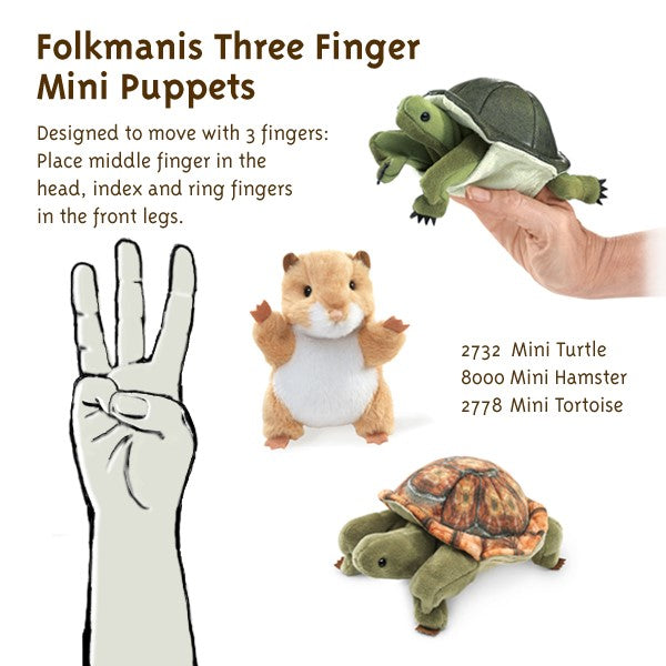 Mini Tortoise Turtle Finger Puppet