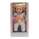 My Little Girl Rainbow Overalls, Light Skin Tone, Blonde, Blue Eyes, Blonde Hair!