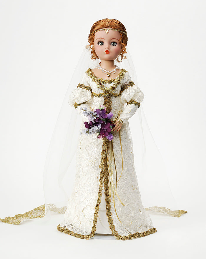 Cissy Renaissance Bride, Light Skin Tone, Blue Eyes, Auburn Braided Up