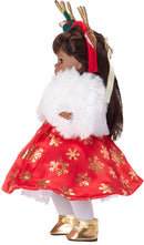 Deer Santa, Dark Skin, Brown Eyes, Brunette, 2023 Centennial Celebration!  Limited Edition of 200!