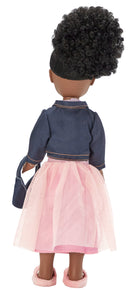 Zola - 14" Alexander Girlz Play Doll, Dark Skin Tone, Brown Eyes, Black Hair!