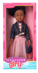 Zola - 14" Alexander Girlz Play Doll, Dark Skin Tone, Brown Eyes, Black Hair!
