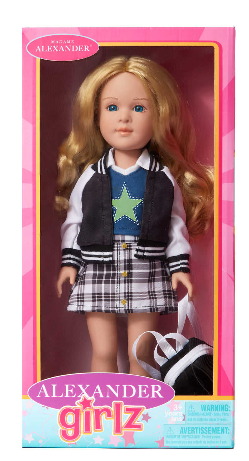 Brooks - 14" Alexander Girlz Play Doll, Light Skin Tone, Blue Eyes, Long Blonde Hair!  New for 2024!  In Stock!