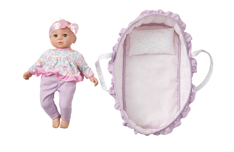 Sweet Smiles Slumber Carrier, 14" Baby Doll New for 2025!  In Stock!