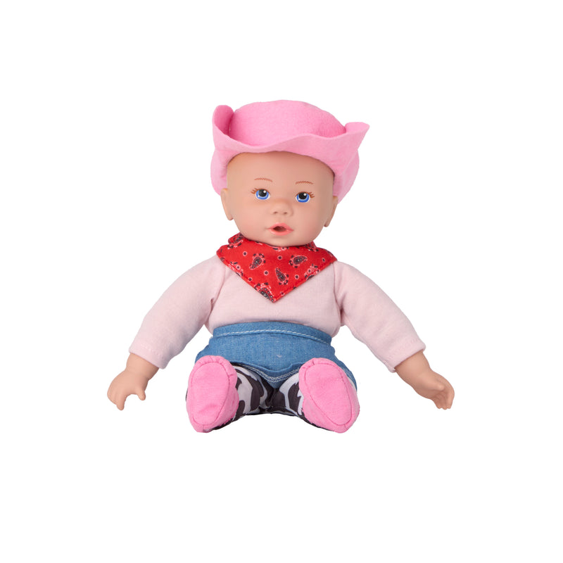 Petite Sweet Smiles Cowgirl Baby Doll 10",  New for 2025!  Expected to ship in May!