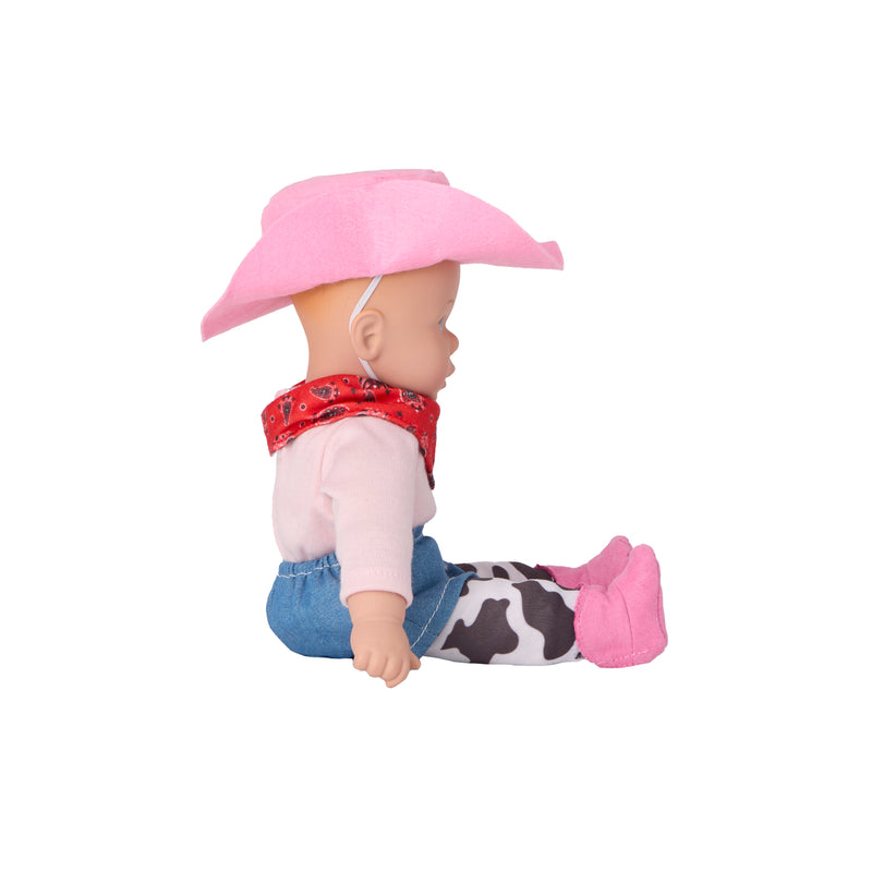 Petite Sweet Smiles Cowgirl Baby Doll 10",  New for 2025!  Expected to ship in May!