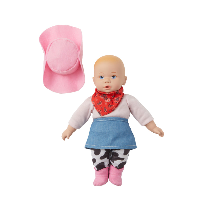 Petite Sweet Smiles Cowgirl Baby Doll 10",  New for 2025!  Expected to ship in May!