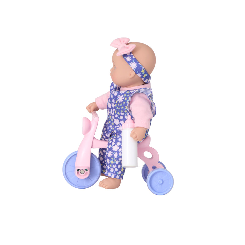 Little Cuties Trike Playset 8" Baby Doll New for 2025!  Expected to ship in May!  Pre-Order!