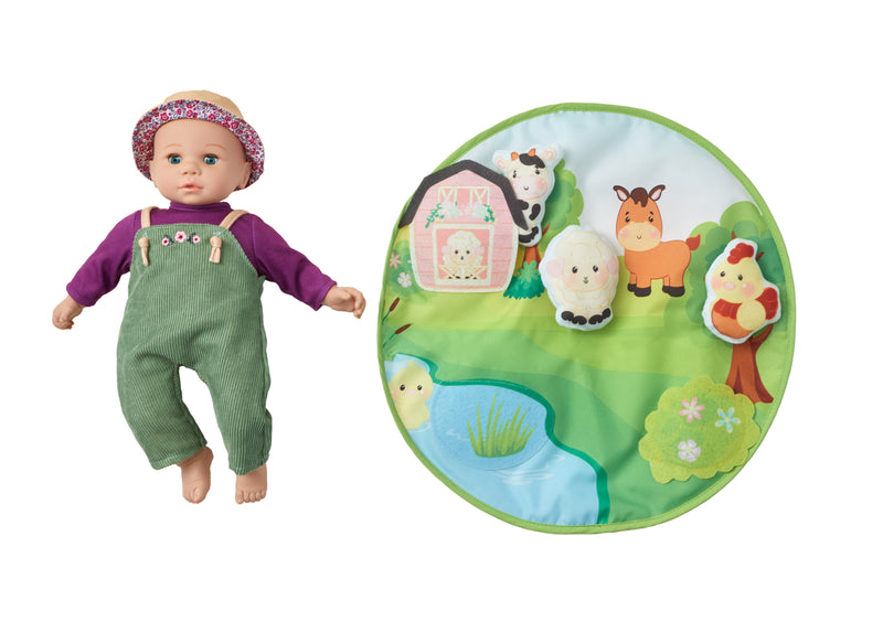 Sweet Smiles Tummy Time, 14" Baby Doll, New for 2025!