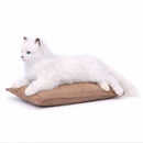 Cat White Laying 12.6" L,   Blue Eyes!  New for 2026!  Just Arrived in Stock!