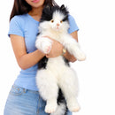 Cat, Cuddly Black and White, 17.7" H, New for 2026!  In Stock!