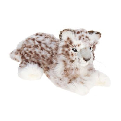 Snow Leopard Laying 14" L, Endangered Animal