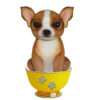 Chihuahua Tea Cup 6" H