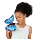 Blue Morpho Butterfly Finger Puppet!