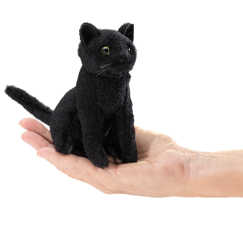 Mini Black Cat Finger Puppet