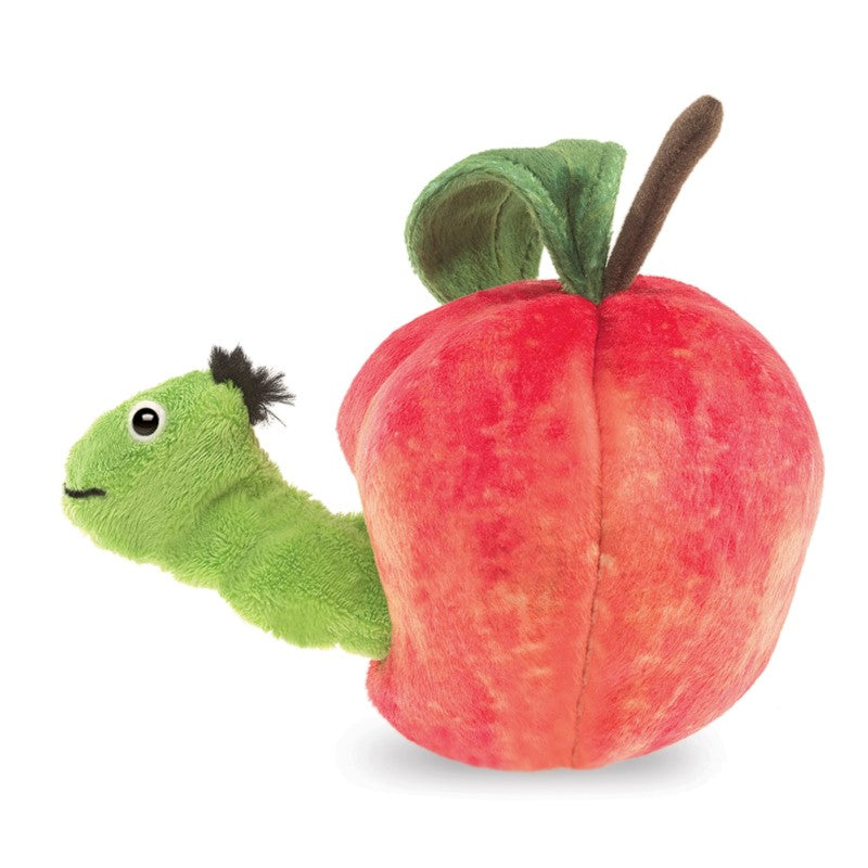 Worm In Apple  Finger Puppet