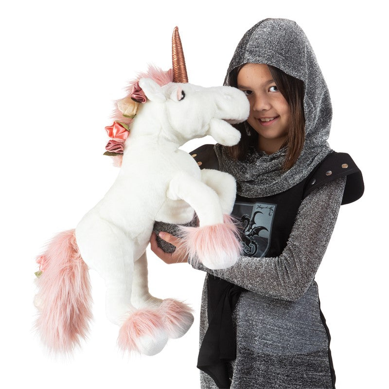 Unicorn Music Box Hand Puppet