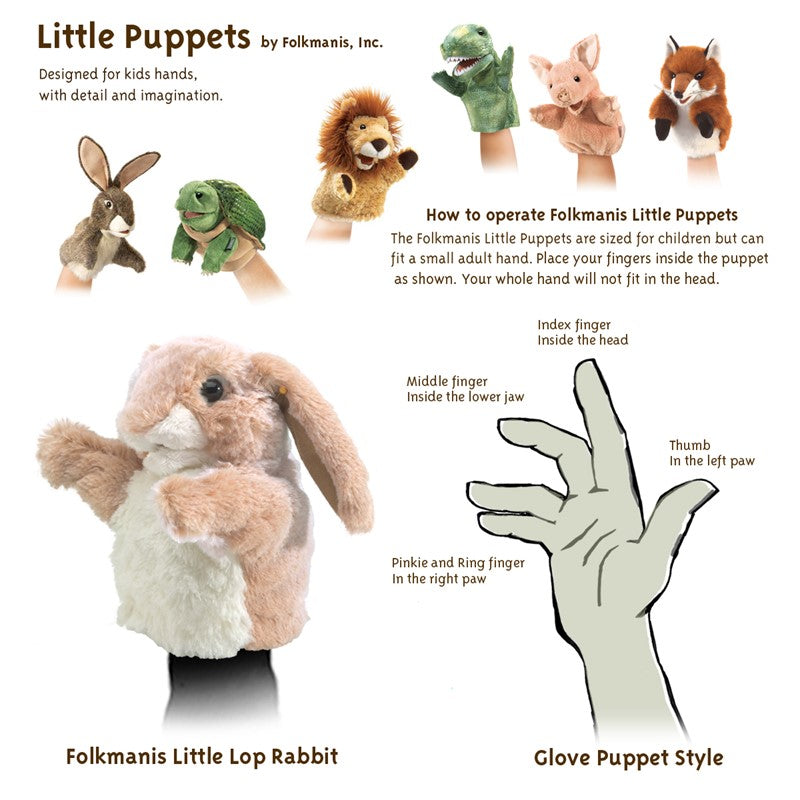 Little Lop Eared Bunny Rabbit,  Child Size Puppet