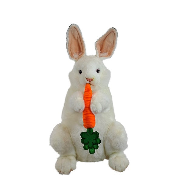 White Bunny Rabbit with Carrot, Hansatronics, Head moves UP/Down