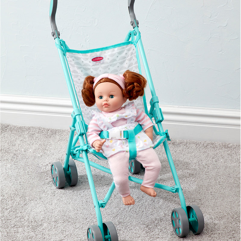 Soft Gray Umbrella Stroller for up to 18" Dolls!  IN STOCK!