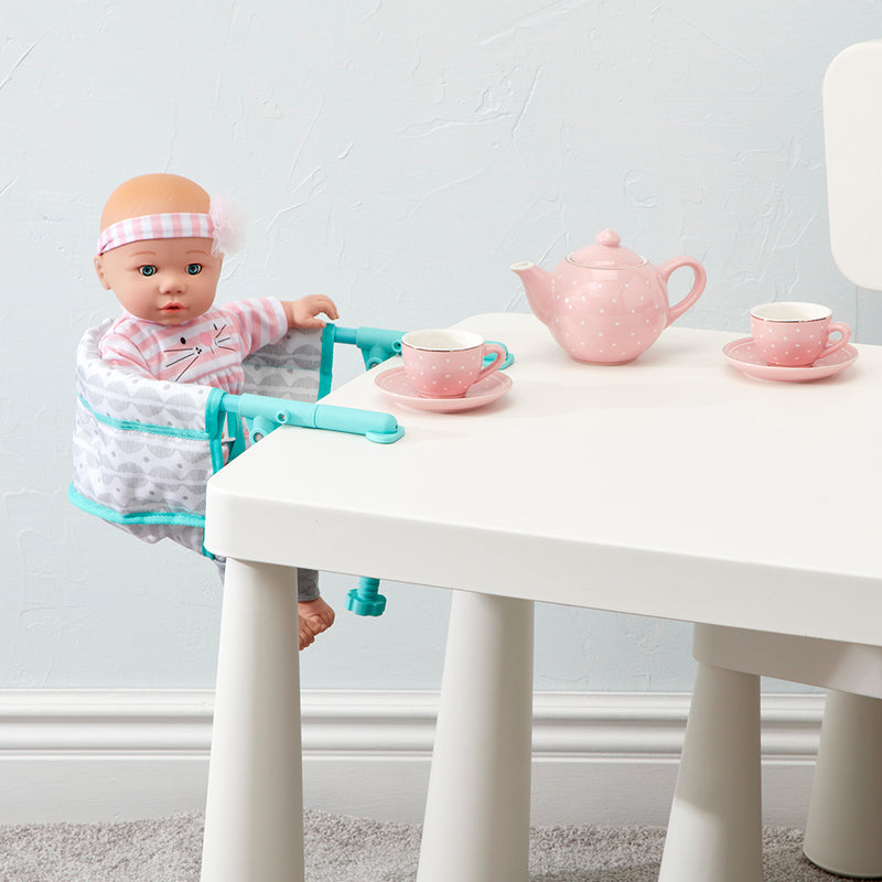 Soft Gray Clip On Chair for up to 18"  Dolls!  IN STOCK!