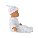 Adoption Day Baby Girl, Medium Skin, Brown Eyes in Cradle Table!