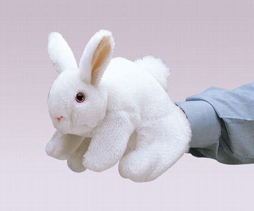 Rabbit, White Bunny Hand Puppet