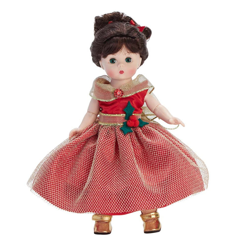 Golden Holiday Celebration, Light Skin, Blue Eyes, Brunette!  In Stock!