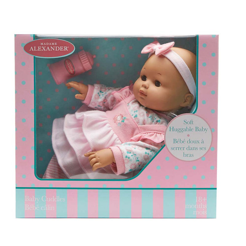 Baby Cuddles Pink Floral, Medium Skin Tone,  Brown Eyes! In Stock!