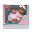 Baby Cuddles Pink Floral, Dark Skin Tone,  Brown Eyes!