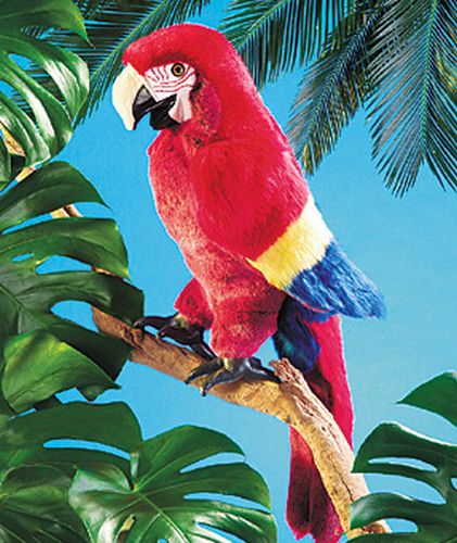 Bird, Parrot, Scarlet Macaw Hand Puppet