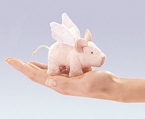 Mini Piglet with Wings Finger Puppet