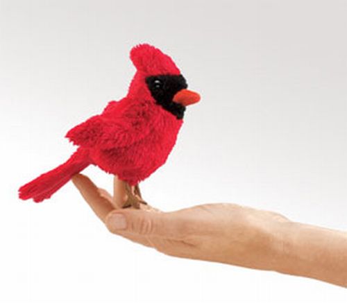 Mini Bird, Cardinal Finger Puppet