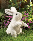 Rabbit, White Standing Bunny Hand Puppet