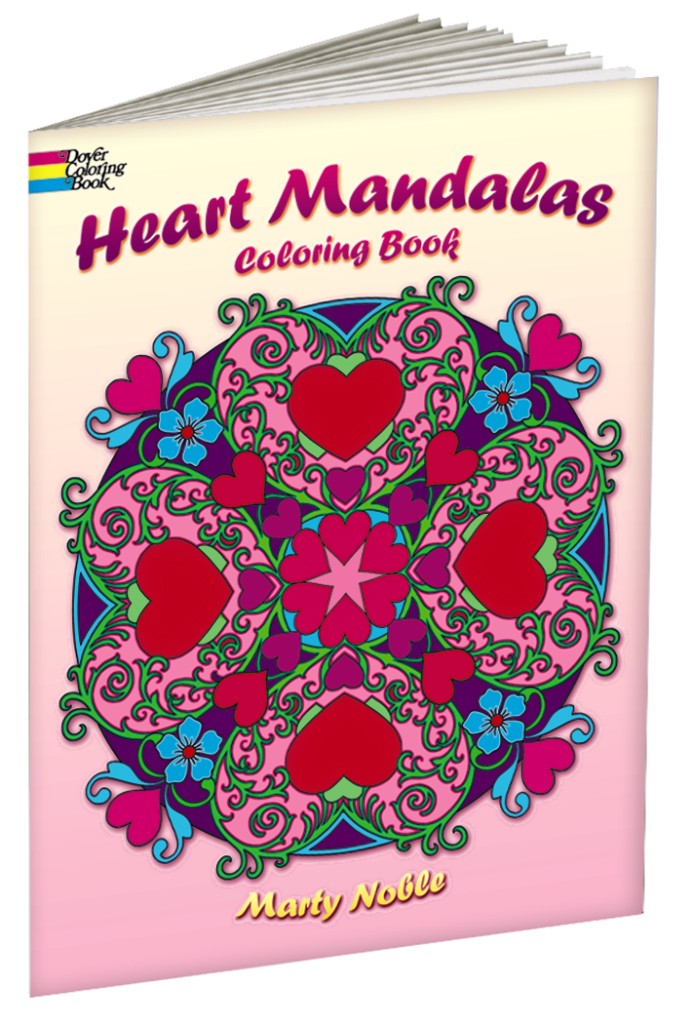 Coloring Book, Heart Mandallas