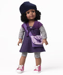 Striped Knit Dress, Dark Skin, A/A