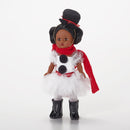 8" Snowman Ballerina, Dark Skin Tone