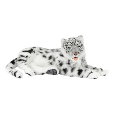 Snow Leopard Lying 24"L
