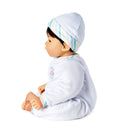 Beautiful Baby,  Light Skin Tone, Black Hair, Brown Set Eyes!