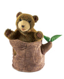 Bear in Tree Stump Hand Puppet
