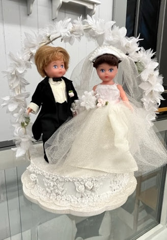 Wedding Cake Topper  with 5" Dolls from Madame Alexander