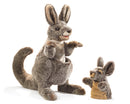 Kangaroo with Joey Hand Puppet (2 puppets in one), In Stock!