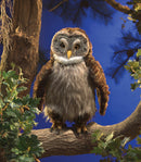 Hooting Owl Hand Puppet, Squeeze Body for Hooting Sound