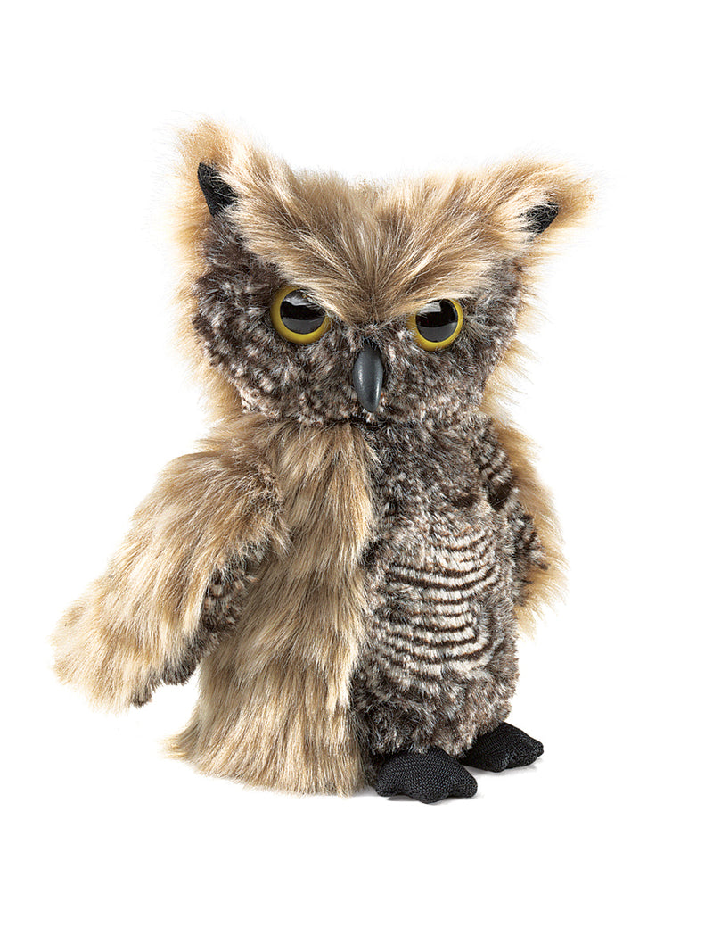 Screech Owl Hand Puppet, Turns Head