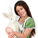 Standing White Bunny Rabbit  Hand Puppet, For Easter!  In Stock!