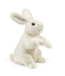 Standing White Bunny Rabbit  Hand Puppet, For Easter!  In Stock!