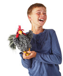 Barred Rock Rooster Hand Puppet