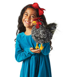 Barred Rock Rooster Hand Puppet