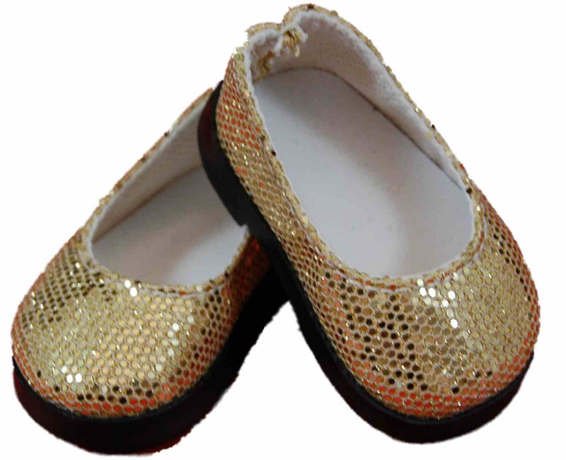 Shoes, Dress, Gold Glitter Slip Ons