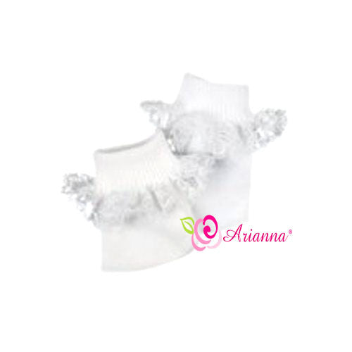 Accessories, Anklets, White Lace Ankle Socks